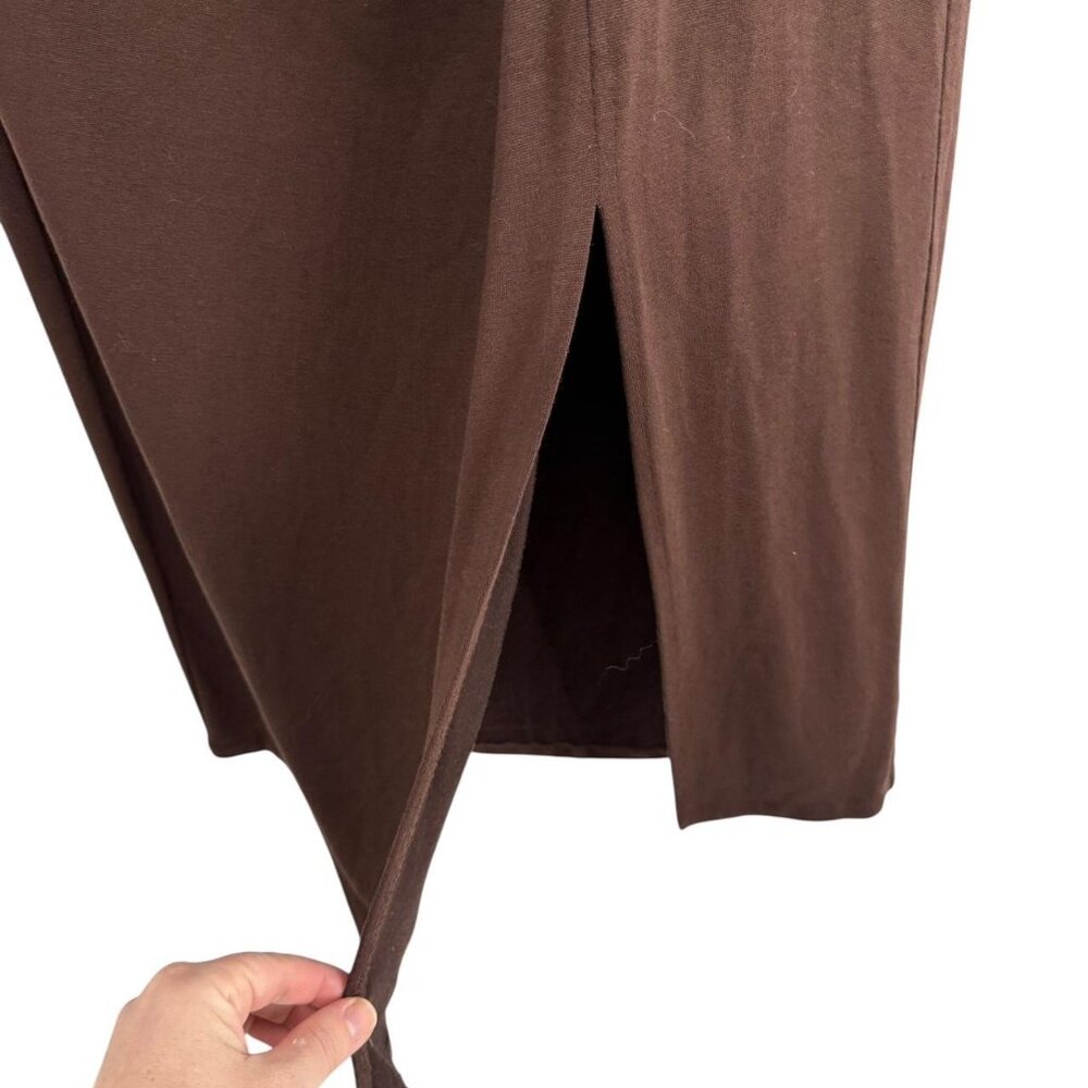 NEW Vince Women's Side Twist Midi Skirt in "Truffle", Size Large. - Picture 4 of 8